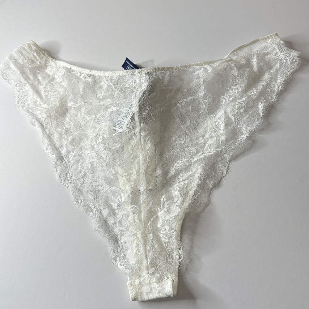 Polo Ralph Lauren Heritage Lace Tanga Panties Ecru XL - Picture 6 of 10